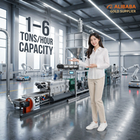 1-6tph Lini Produksi Makanan Anjing Otomatis Penuh Pabrik Pengolahan Turnkey Seri SBN Mesin untuk Pabrik Makanan Hewan Gambar 3D