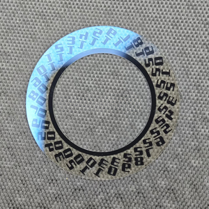 <span class=keywords><strong>Disque</strong></span> de date rotatif en verre <span class=keywords><strong>saphir</strong></span> personnalisé avec revêtement AR teinté bleu, anneau de date de remplacement compatible avec la montre 010 - Product Image 3