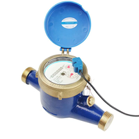 Compteur d'eau mécanique à corps en fonte avec tête en laiton, connexion filetée DN15-DN50