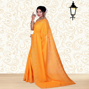 Vente en gros meilleur prix doux soie rayonne imprimé Saree Blouse la plus tendance Festival porter pour les femmes indiennes pas cher meilleur prix Surat - Product Image 1