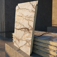 Panneaux de bardage métallique sandwich en mousse de polyuréthane de 16 mm d'épaisseur, panneaux muraux isolés en PU pour la décoration de la maison