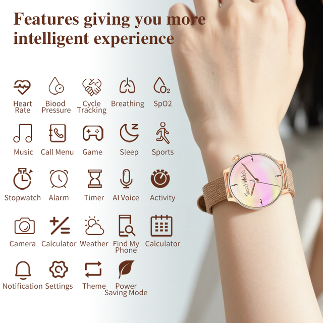 For Women Men Economical Smart Watch Sport Watch Fashion Android Smartwatch Sports Fitness & Sleep Tracker Magnetic Charging