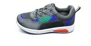 Scarpe da Ginnastica in Rete per Bambini Grigio Scuro 4-6 Anni Traspiranti con Lacci Scarpe da Campo Primavera Autunno Suola Intermedia in EVA Suola Esterna in Gomma - Product Image 1