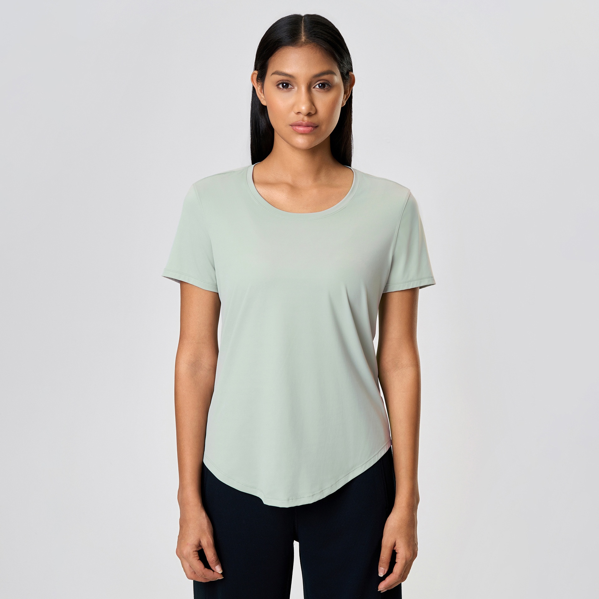 Wholesale Women's Loose Brushed Soft Breathable for Quick Dry Crew Neck Yoga Running Short Top