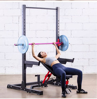 Rack de musculation multifonctionnel en métal, support de fitness pour squats, banc de musculation, barre de traction, qualité professionnelle