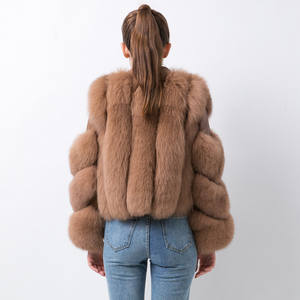 QIUCHEN QC20066 manteau de fourrure véritable femmes manteaux d'hiver veste de fourrure de renard véritable vestes en cuir véritable peau de mouton vêtements de fourrure de luxe - Product Image 5