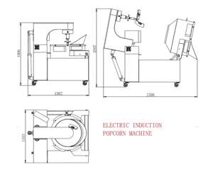 Machine à popcorn de qualité supérieure qui fonctionne au gaz, machine à glaces, machine à popcorn combinée pour faire du popcorn sucré - Product Image 6