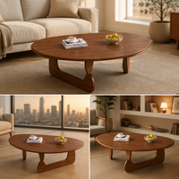 Table basse japonaise en bois massif de forme extraterrestre pour salon et balcon, table triangulaire moderne de luxe simple, OEM