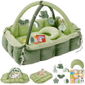 <span class=keywords><strong>Tapis</strong></span> de jeu pour bébé lavable avec fond antidérapant, <span class=keywords><strong>tapis</strong></span> <span class=keywords><strong>d</strong></span>'activités épaissi et plus grand avec 6 jouets <span class=keywords><strong>d</strong></span>étachables - Product Image 1