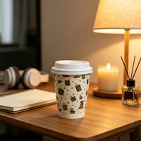 Gobelets en papier jetables écologiques à double paroi, imperméables, de qualité alimentaire, biodégradables et compostables, avec technologie de mousse APP
