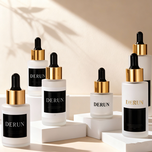 Botella de Vidrio Transparente o Esmerilada de Lujo de 1 oz, 5 ml, 10 ml, 20 ml, 30 ml, 50 ml, 100 ml, Botellas con Gotero para Suero Cosmético, Botella Redonda de Vidrio para Aceite Capilar - Product Image 2