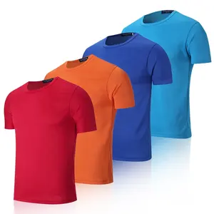 Super Low Price Asia Size Advertising Promotion Team Work Men's 100% Polyester Quick Dry Shirts Blank T-Shirts Custom Logo