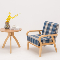 Canapé et chaise de salon en bois massif incurvé avec pieds en métal pour aménagement de balcon, salle à manger et hôtel, également pour chambre à coucher
