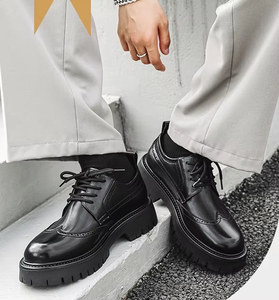 Chaussures en Cuir Oxford <span class=keywords><strong>Homme</strong></span> de <span class=keywords><strong>Luxe</strong></span> Italiennes Habillées Décontractées d'Été à Lacets en Maille - Product Image 3