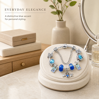 Nouveau Bracelet SUIDING en Alliage avec Breloque Patte et Perles en Verre Cristal – Tendance pour Femmes et Enfants, Idéal pour le Quotidien et comme Cadeau