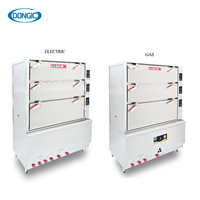 Armoire de cuisson vapeur électrique/gaz à trois portes pour fruits de mer, avec alimentation et contrôle indépendants de la vapeur saturée