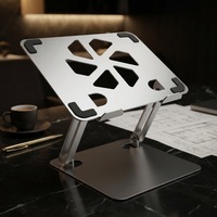 Support pour ordinateur portable Zeno pour ordinateur portable de 16 pouces, réglable en hauteur, en acier laminé à froid, pour bureau