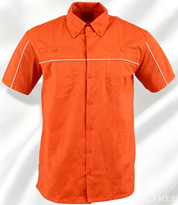 Chemise <span class=keywords><strong>de</strong></span> travail respirante à manches courtes avec passepoil contrastant, multi-poches, uniforme d'atelier, haut <span class=keywords><strong>de</strong></span> travail industriel personnalisé OEM - Product Image 3