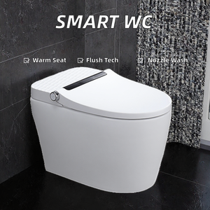 Inodoro Inteligente de Lujo con Pantalla Digital, Taza Alargada en Forma de U de Gran Tamaño, Sifón en S, Descarga Automática, Asiento con Calefacción, Montaje en Suelo, Calentamiento <span class=keywords><strong>Instant</strong></span>áneo Incluido - Product Image 4