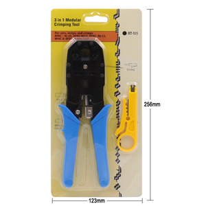 Pince à sertir réseau Cool Worker 4P 6P 8P avec corps en acier et dénudeur de fils pour connecteurs RJ45 Cat5e Cat6 Cat7 - Product Image 4