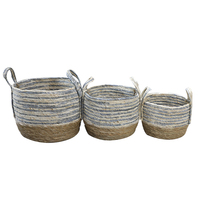 Main rush corde naturel fibre de stockage panier de fleur pot de fleurs