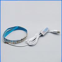 Bande lumineuse LED bicolore 5V USB 96 LED/m 8mm 0,5m 1m 2700K-6000K Dimmable avec interrupteur, corps en PVC, indice de protection IP20