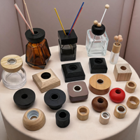Tapón de madera negro de nogal, fresno y haya de calidad para botella de perfume, elegante y duradero, ideal para dormitorio, tocador o fiestas.