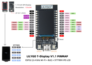 Carte de développement LILYGO T-Display ESP32 avec écran IPS de 1,14 pouces, prend en charge le WiFi BLE, pour le développement Arduino/MicroPython - Product Image 5