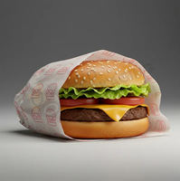 Sacs en papier jetables personnalisés avec logo, revêtement PE de qualité alimentaire, vente en gros pour les restaurants de burgers et de poulet frit