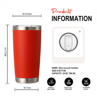 Mug à bière isotherme en acier inoxydable 20 oz, double paroi sous vide, tasse de voyage, rétention de chaleur et de froid, portable pour le camping en plein air