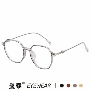 Glasses Irregular Metal Frame <b>Pc</b> Lens Blue Light Protection Full Frame Unisex Eyeglasses Frames - Product Image 2