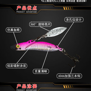 Leurre Spinner 16g Laser Argent Rouge pour Pêche au Bar, Appât de Fond Vibrant, Leurre Artificiel à Longue Portée - Product Image 5