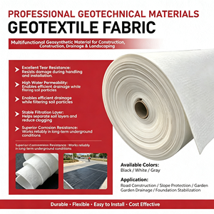Rouleau de tissu non tissé perméable, <span class=keywords><strong>membrane</strong></span> géotextile utilisée <span class=keywords><strong>pour</strong></span> les projets de drainage et de renforcement des fondations - Product Image 4