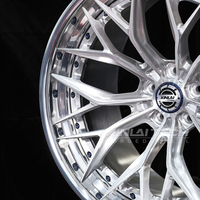 XINLAI Nouvelles jantes en métal forgé à 4 pièces, finition argent poli, design Deep-Dish, 18-24 pouces, 5x112/5x114.3/5x120, garantie 5 ans