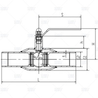 Vanne à boisseau sphérique entièrement soudée Q61HF-16/40C CF8, vanne à boisseau sphérique à diamètre réduit, forgée, avec poignée fixe