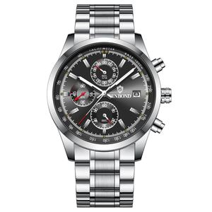 Reloj de Cuarzo Multifuncional para Hombre OEM ODM, Popular Estilo Binbond de Cuero y Acero, Resistente al Agua, con Esfera de Cristal y Pantalla de Agujas - Product Image 4