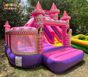 Château Gonflable Rose Princesse avec <span class=keywords><strong>Toboggan</strong></span> pour Filles, Maison de Rebond Gonflable, Château de Saut, <span class=keywords><strong>Toboggan</strong></span> Gonflable pour Parc d'Attractions - Product Image 4