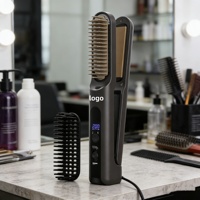 Sisir Rambut Elektrik 3-in-1 Grosir, Sisir Pelurus Rambut Multifungsi, Tombol Satu Sentuhan, Suhu Konstan PTC