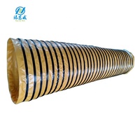 Conduit d'échappement ignifuge en PVC flexible de 400mm 16 pouces avec design graphique pour système de ventilation hospitalier