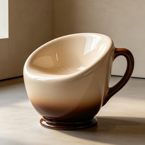 Modern Design Fiberglass Cup Chair Giant Coffee Mug Shaped Seat for Creative Commercial Cafe Coffee Shop Furniture - Product Image 5
