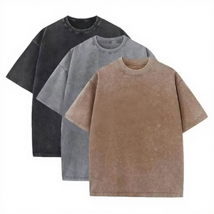 เสื้อยืดผู้ชายไซส์ใหญ่ ผ้าฝ้ายหนา ใส่สบายสำหรับฤดูร้อน สไตล์วินเทจ ทรงหลวมลำลอง แขนสั้น ใส่ได้ทั้งชายและหญิง - Product Image 1