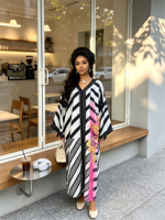Robe décontractée ample pour femme, style africain, nouvelle collection 2026, tendance, à rayures colorées, élégante et à la mode, vente en gros pour boutiques