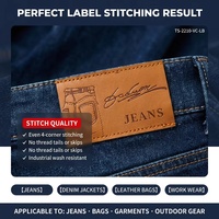 Máquina de Coser Industrial Automática Programable de Una Sola Aguja para Jeans y Bolsos, Máquina para Colocar Etiquetas de Cuero en Fábrica