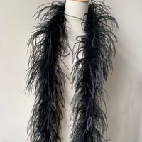Vente en gros de boas en plumes d'autruche, 2 plis, épaisses, teintes sur mesure, plumes d'autruche naturelles pour costumes de danse, décoration