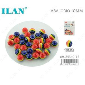 Perline a strisce ILAN Abalorio da 10 mm per la creazione di gioielli - Product Image 1