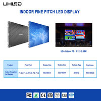 Écran LED d'intérieur à pas fin UHLED P1.86, installation fixe, mur vidéo, vente chaude, écran LED d'intérieur 640*480mm