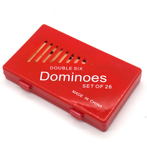 Coloful Domino con Match Color Plastic Red Green Blue Black Box Puzzle Juego de mesa Double 6 Domino Set - Product Image 5