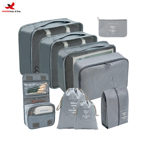 Hot Selling Luggage Organizer <b>Bags</b> Set 9pcs Packing Cubes Cosmetics Toiletries and Clothing Storage RTS Bulk Mixed Order - Product Image 1