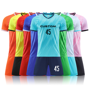 Blank Baby Youth Kid Men Football uniforme Tshirt Kit set maglia vestiti all'ingrosso per bambini maglia calcio - Product Image 5