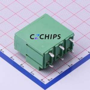 DG135T-10.16-03P-14-00A(H) Screw Terminal Block Through hole Component (THT),P=10.16mm Connector 1x3P 10.16mm Green Through Hole - Product Image 2